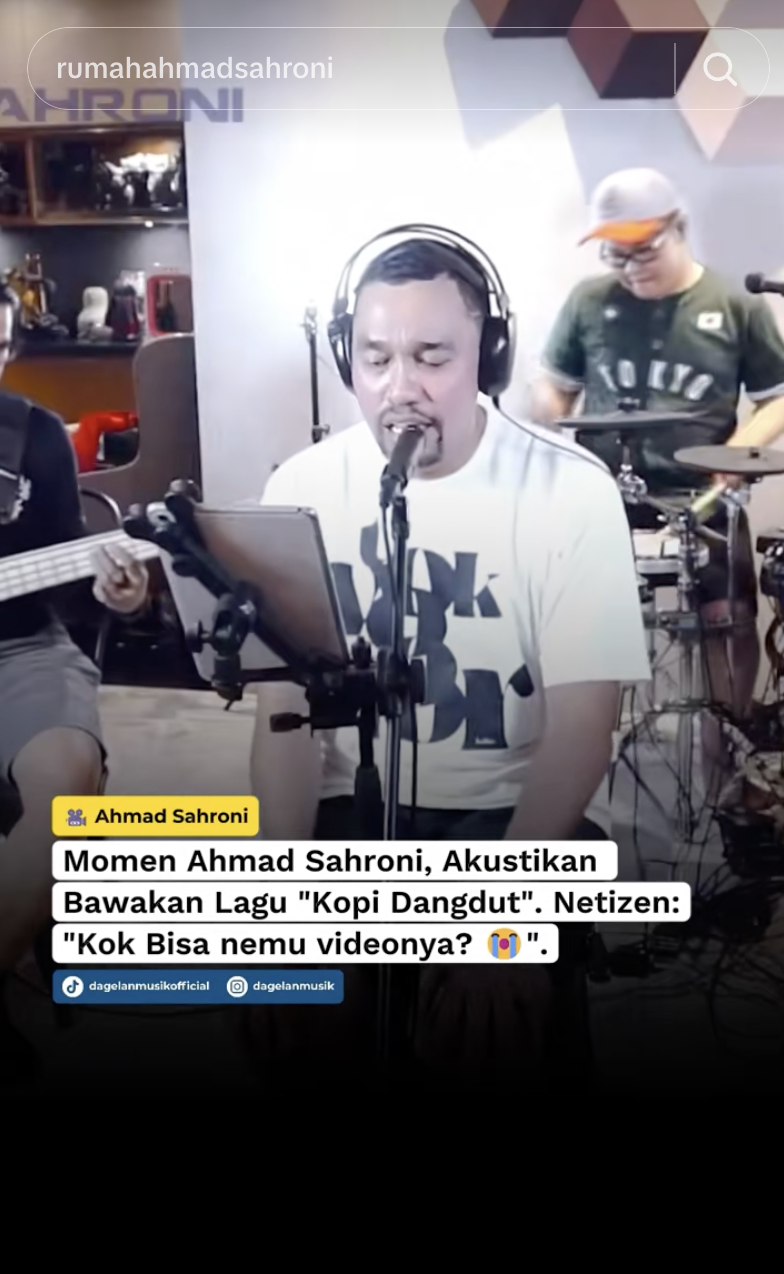 Ahmad Sahroni karaoke kopi dangdut.